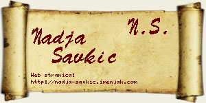 Nadja Savkić vizit kartica